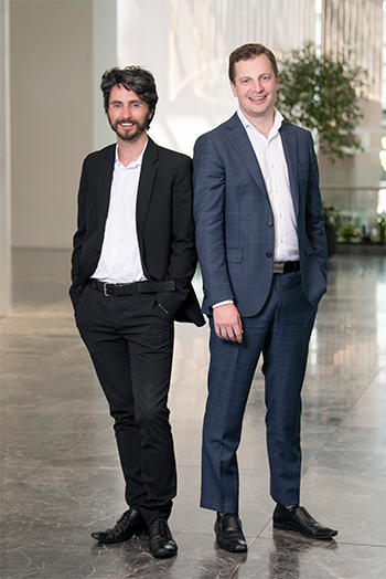 Health partner, Edward Smith standing with Head of Health, Chris Spain